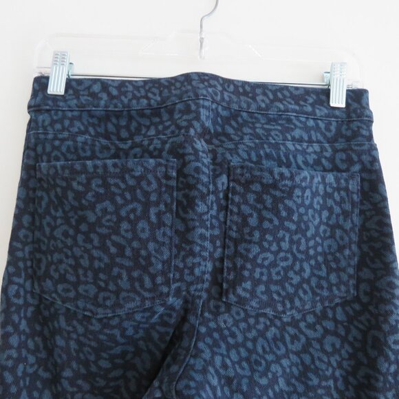 SPANX Jean-ish Slimming Ankle Leggings in Blue Denim Leopard Print - Size S - Picture 7 of 12